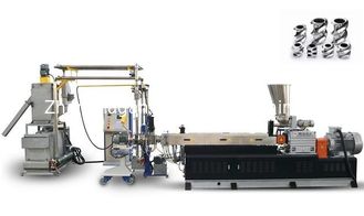 Çift Vidalı Sıcak Kesme Pvc Peletleme Makinesi, Plastik Peletleme Ekipmanları 60KW