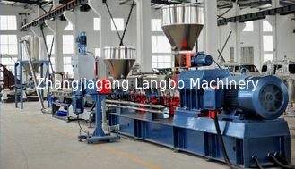 LDPE Hdpe Çift Vidalı Ekstruder Makinası, PVC PE Oluklu Boru Yapma Makinesi