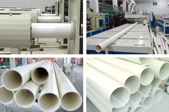 Otomatik Su Teslimi İdrenajı 65/132 vida çaplı PVC boru üretim hattı