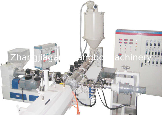 HDPE PP PPR PE Boru Tek Vidalı Ekstruder Hattı 1 Yıl Garanti, Tam Otomatik