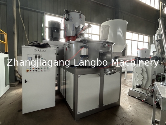PVC hammaddesi karıştırmak için 500/1000 paslanmaz çelik plastik karıştırıcı kombinasyonu