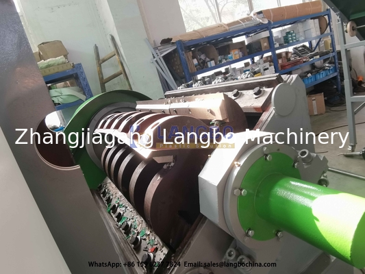 37KW PVC borular için kırıcı Plastik atık geri dönüşüm makinesi hattı