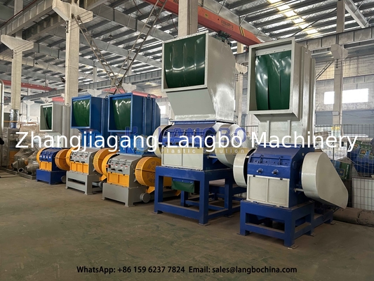 37KW PVC borular için kırıcı Plastik atık geri dönüşüm makinesi hattı