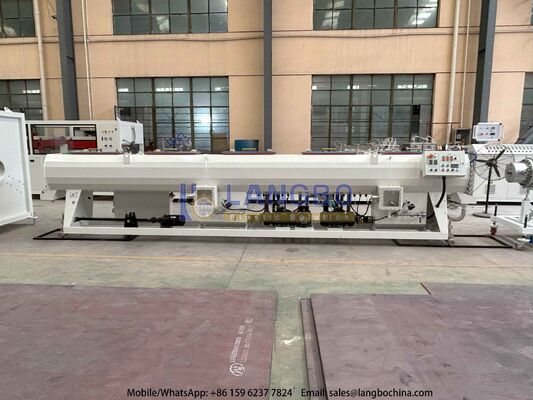 50-200mm PVC-U boru çıkartma hattı 80/156 55kw entegre vites kutusu ve  motoru ile