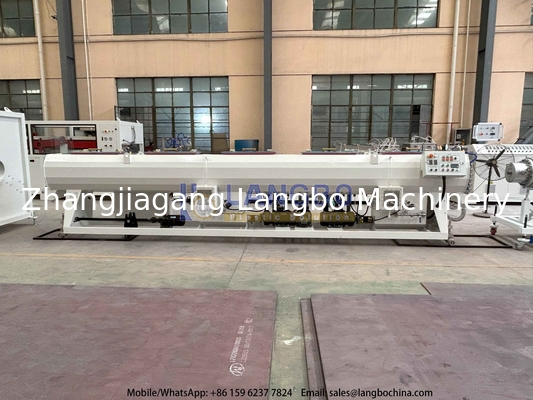 50-200mm PVC-U boru çıkartma hattı 80/156 55kw entegre vites kutusu ve Siemens motoru ile