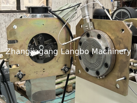 PVC PP PE Plastik Tozu Sıcak Kesme Pelleziting Granulating Granulator Machine / Pelletizer Line