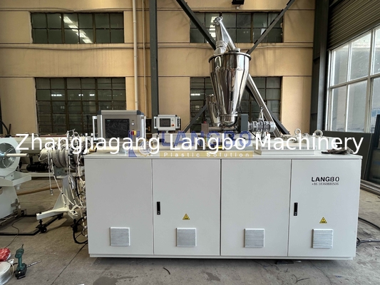 800kg/h Yüksek Hızlı PVC Boru Yapım Hattı 80/173 Yüksek Hızlı vida ile Boru çapı 75-250mm