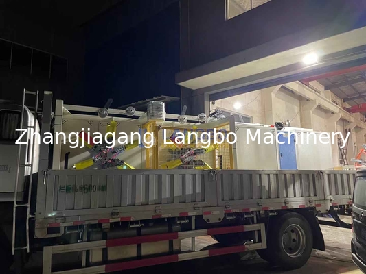 PE dalgalanmış boru extruder için boru sargı makinesi