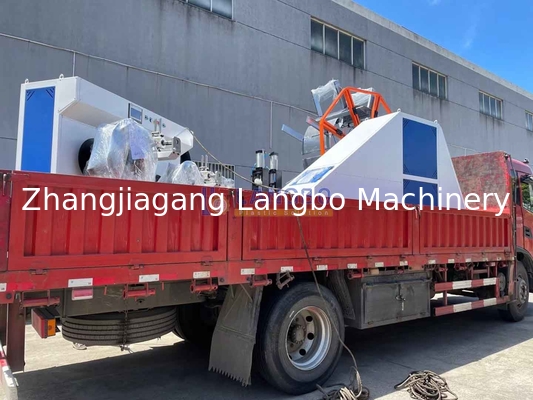 Çifte İstasyon Plastik Küp Rewinder Makine PE HDPE Dalgalanmış Boru Winder Coiler