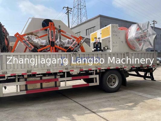 PE Büyük Çaplı Boru Ekstrüzyon Makinesi için Şerit Bağlama Makinesi ile Boru Sarıcı