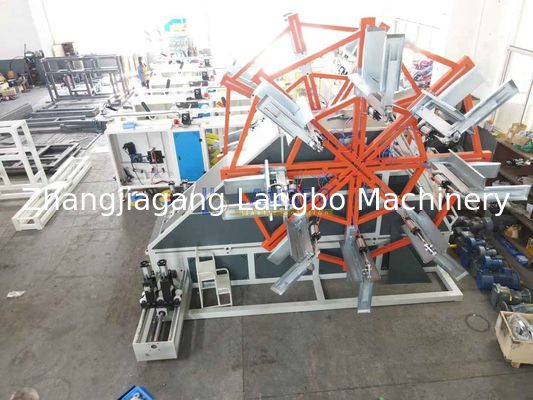 PE Büyük Çaplı Boru Ekstrüzyon Makinesi için Şerit Bağlama Makinesi ile Boru Sarıcı