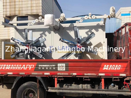 Double Station Plastic PE Coiling Winder Coiler with Automatic Strapping for Pipes