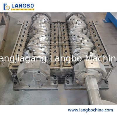 Ağır Görevli Çift Çaplar Katı Atık Plastik ve Kağıt Atık Yıkıcı Makinesi Atık Tedavi Endüstrisi için Sert PP / PET Yaprak Yıkıcı Yıkıcı