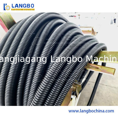 Plastik Yumuşak PVC Fiber Oluklu Boru Ekstrüzyon Makinesi