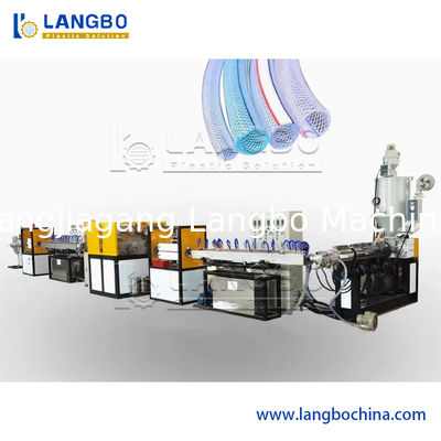 Plastik Yumuşak PVC Bahçe Fiber Örgülü Takviyeli Boru Hortum Tüp Ekstrüder Yapma Makinesi