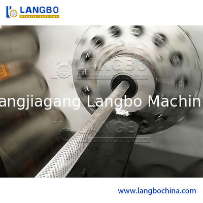 PVC Fiber Takviyeli Düz Boru Üretim Hattı Plastik Örgülü Boru Ekstrüder Makinesi