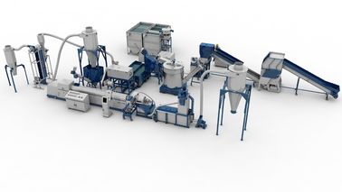 Kırma Atık Plastik Geri Dönüşüm Peletleme Makinesi 600 - 3000kg / H Büyük Kapasiteli