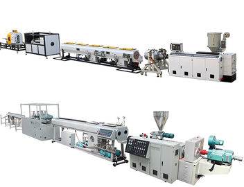 SIEMENS Motor PVC boru makinesi Plastik çıkartma hattı Yüksek Otomatik