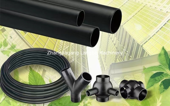 PE HDPE boru üretim hattı Plastik Ekstrüzyon Makinesi Voltajı 380V 50HZ 3 Faz