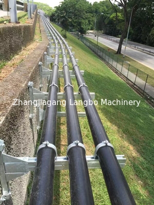 PE HDPE boru üretimi ekstrüzyon hattı 11 metrelik vakum tankı ve gezegen kesicisi ile